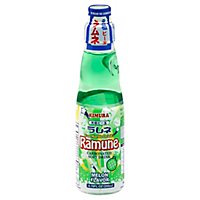 Kimura Ramune Soft Drink Carbonated Melon - 6.76 Fl. Oz. - Image 1