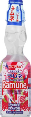 Kimura Ramune Soft Drink Carbonated Lychee - 6.76 Fl. Oz. - Image 2