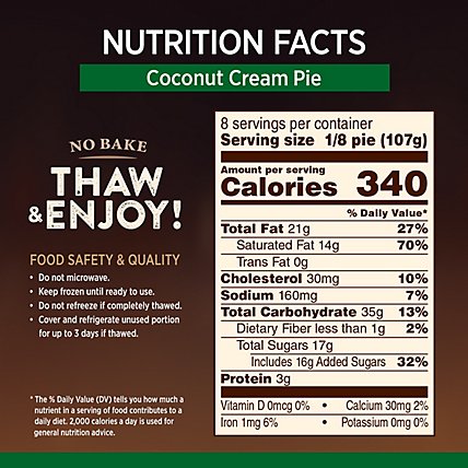 Marie Callenders Pie Coconut Cream - 30.3 Oz - Image 4