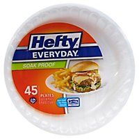 Hefty Everyday Plate Tableware 8-7/8 Inches White - 45 Count - Image 1