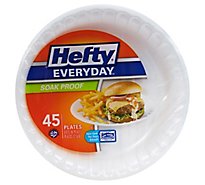 Hefty Everyday Plate Tableware 8-7/8 Inches White - 45 Count