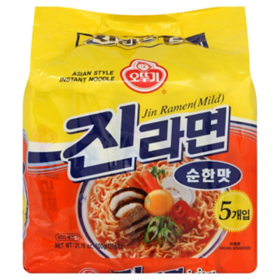 Ottogi Instant Noodle Asian Style Jin Ramen Mild - 21.16 Oz