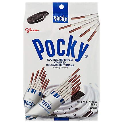 Glico Pocky Cookie &Cream 9bag - 4.57 Oz - Image 1