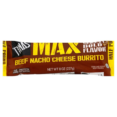 Tinas Max Beef Nacho Cheese Burrito - 8 Oz