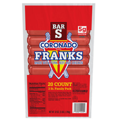 Bar-S Franks Coronado Wieners 20 Count - 32 Oz - Image 2