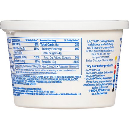Lactaid 4% Cottage Cheese - 16 Oz - Image 6