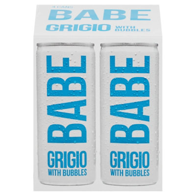 Babe Grigio With Bubbles Wine - 4-250 Ml - Image 3