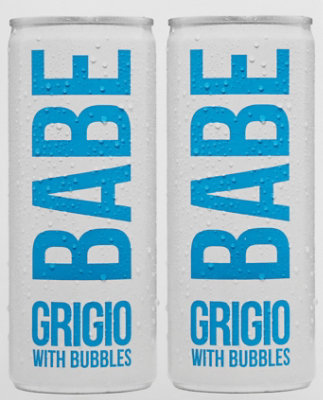 Babe Grigio With Bubbles Wine - 4-250 Ml - Image 2