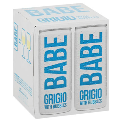 Babe Grigio With Bubbles Wine - 4-250 Ml