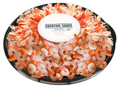 Petite Party Tray Cooked Shrimp And Alaskan Snow Crab Legs 16 Oz - Each - Image 1