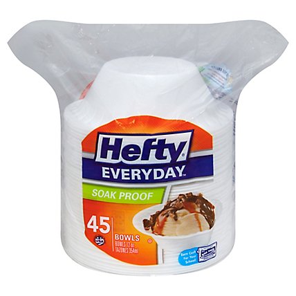 Hefty Everyday Bowl 12 Ounce White- 45 Count - Image 1
