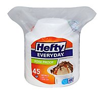 Hefty Everyday Bowl 12 Ounce White- 45 Count
