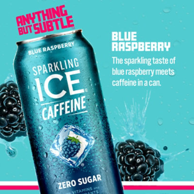 Sparkling ICE Sparkling Water With Caffeine Blue Raspberry - 16 Fl. Oz. - Image 2