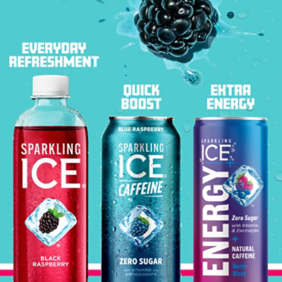 Sparkling ICE Sparkling Water With Caffeine Blue Raspberry - 16 Fl. Oz. - Image 5