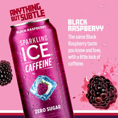 Sparkling ICE Sparkling Water With Caffeine Black Raspberry - 16 Fl. Oz. - Image 3