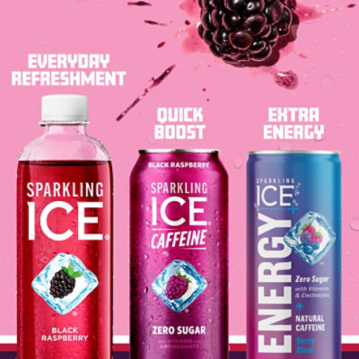 Sparkling ICE Sparkling Water With Caffeine Black Raspberry - 16 Fl. Oz. - Image 6