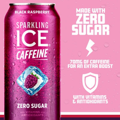 Sparkling ICE Sparkling Water With Caffeine Black Raspberry - 16 Fl. Oz. - Image 3