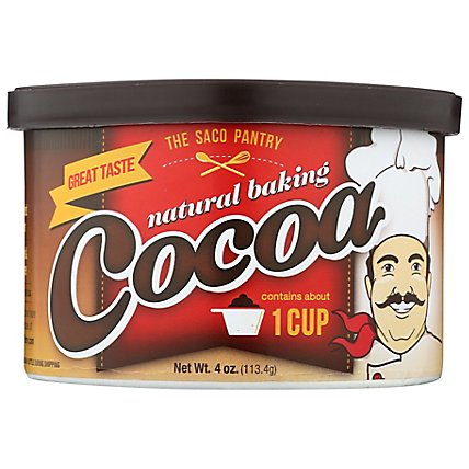 Saco Cocoa Baking Natural - 4 Oz - Image 1