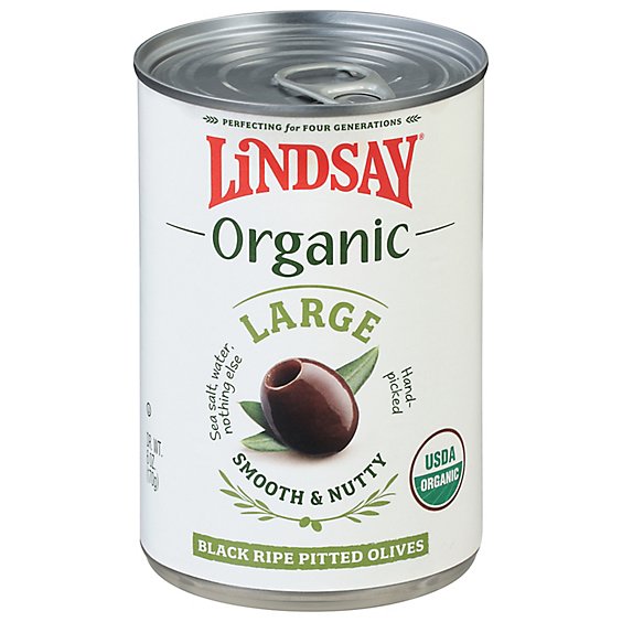 Lindsay Organic Large Black Ripe Olives - 6 Oz