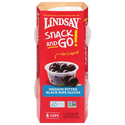 Lindsay Snack And Go Black Medium Pitted Olives Cups - 4.8 Oz - Image 3