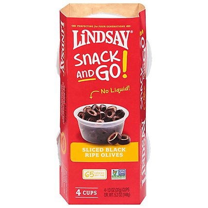 Lindsay Snack And Go Slcd Blk Olives Cup - 5.2 Oz - Image 1