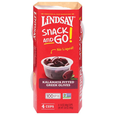 Lindsay Snack And Go Kalamata Greek Pitted Olive Cups - 5.6 Oz - Image 3