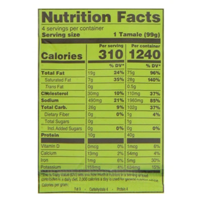 La Guadalupana Hot Chicken Tamales In A Microwaveable Steamable Bag - 14 Oz - Image 3