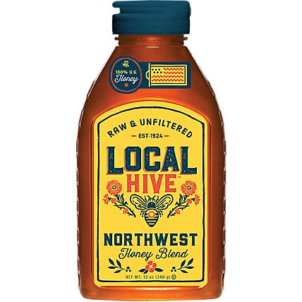 Local Hive Honey Raw & Unfiltered Northwest - 12 Oz - Image 2