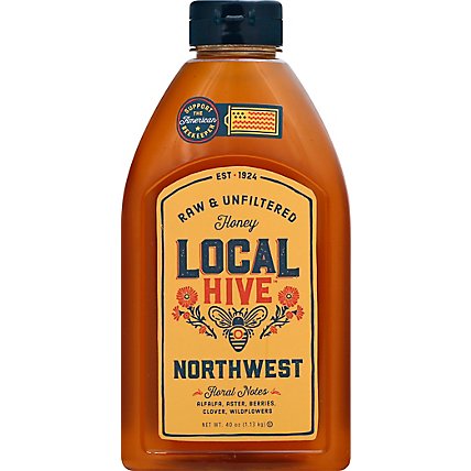 Local Hive Honey Raw & Unfiltered Northwest - 40 Oz - Image 1