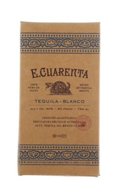 E Cuarenta Tequila Blanco 80 Proof - 750 Ml