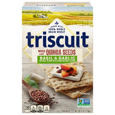 Triscuit Crackers Basil & Garlic With Quinoa Seeds - 8 Oz