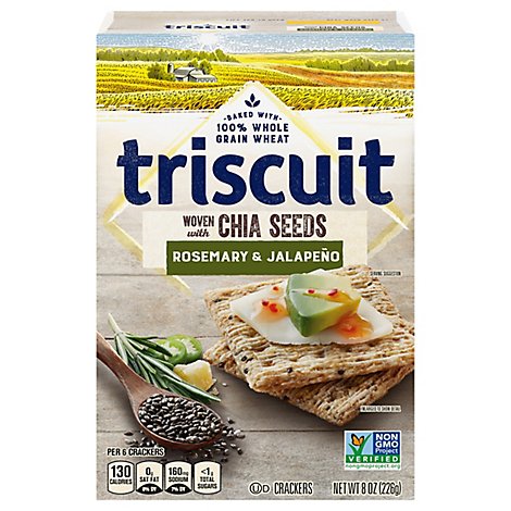 Triscuit Crackers With Chia Seeds Rosemary & Jalapeno - 8 Oz