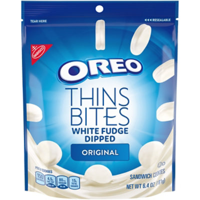 OREO Thin Bites Cookies Sandwich White Fudge Dipped Chocolate - 6.4 Oz - Image 3