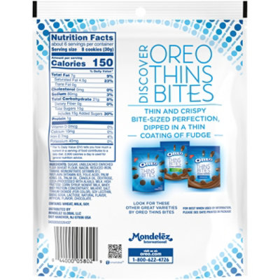 OREO Thin Bites Cookies Sandwich White Fudge Dipped Chocolate - 6.4 Oz - Image 5