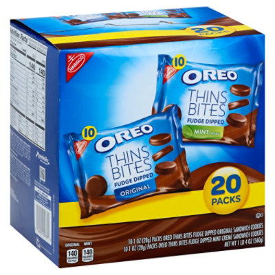 OREO Thin Bites Cookies Sandwich Dipped - 20 Oz