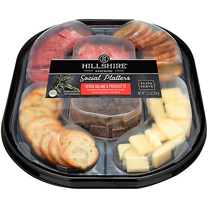 Genoa Salame White Cheddar Cheese Dark Chocolate Prosciutto Garlic & Herb Toasted Rounds - Each - Image 1