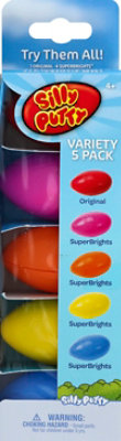 Silly Putty Putty 4+ Variety Original Superbrights - 5 Count - Image 2