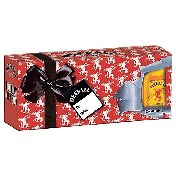 Fireball Hot Cinnamon Blended Whisky Holiday Pack 66 Proof In Plastic Bottles - 15-50 Ml