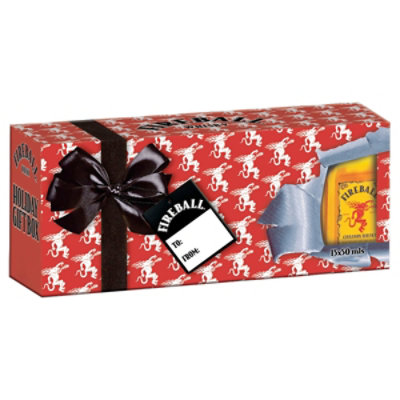 Fireball Hot Cinnamon Blended Whisky Holiday Pack 66 Proof In Plastic Bottles - 15-50 Ml