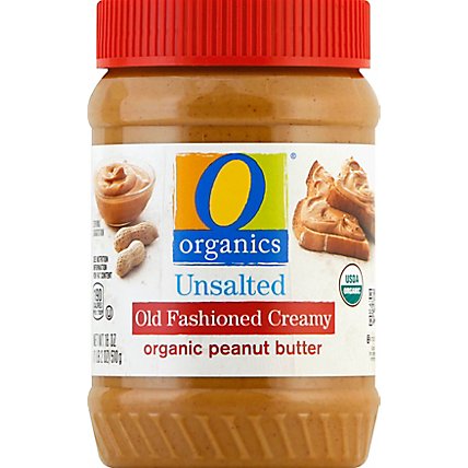 O Organics Organic Peanut Butter Old Fashioned Creamy Unsalted - 18 Oz - Image 2