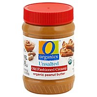 O Organics Organic Peanut Butter Old Fashioned Creamy Unsalted - 18 Oz - Image 1
