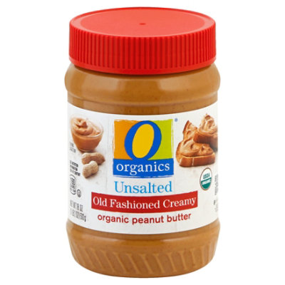 O Organics Organic Peanut Butter Old Fashioned Creamy Unsalted - 18 Oz