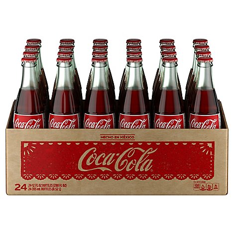 Coca-Cola Soda Pop Hecho En Mexico - 24-12 Fl. Oz.