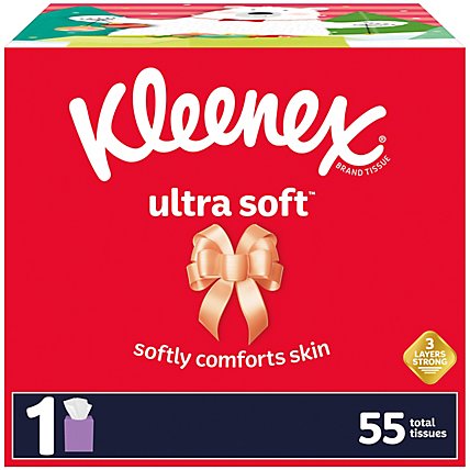 Kleenex Ultra Soft Facial Tissue Cube Box - 55 Count - Image 2
