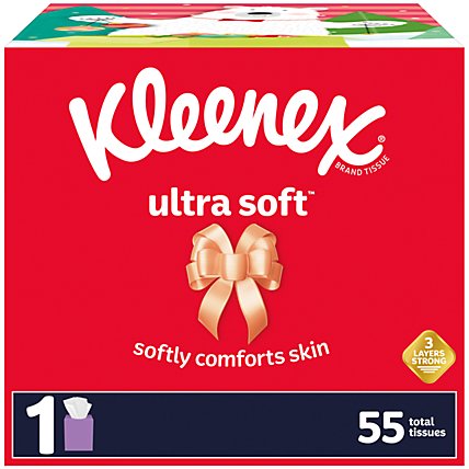 Kleenex Ultra Soft Facial Tissue Cube Box - 55 Count - Image 1
