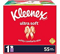 Kleenex Ultra Soft Facial Tissue Cube Box - 55 Count