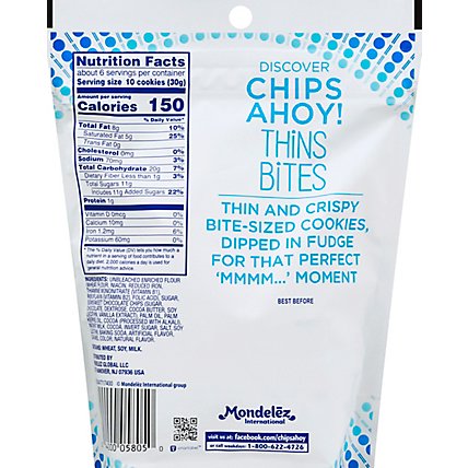 Chips Ahoy Thin Bites Cookies Dipped Original - 6 Oz - Image 3
