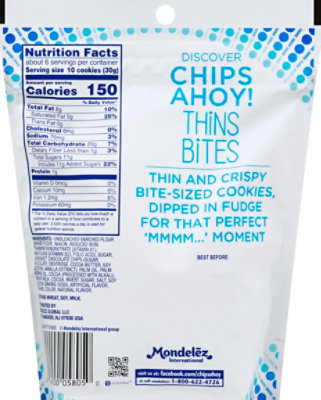 Chips Ahoy Thin Bites Cookies Dipped Original - 6 Oz - Image 3