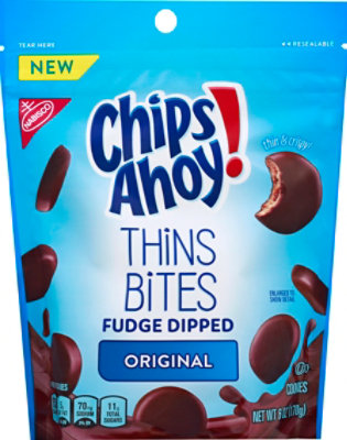 Chips Ahoy Thin Bites Cookies Dipped Original - 6 Oz - Image 2