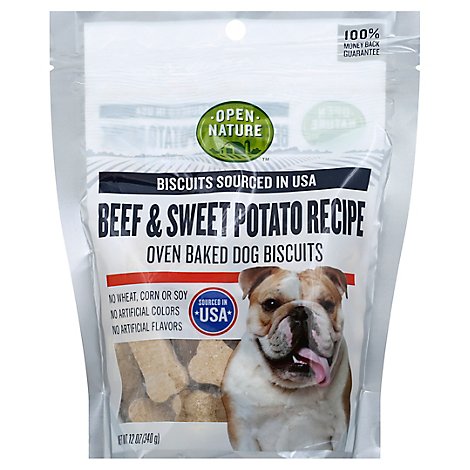 Open Nature Dog Biscuits Beef & Sweet Potato - 12 Oz